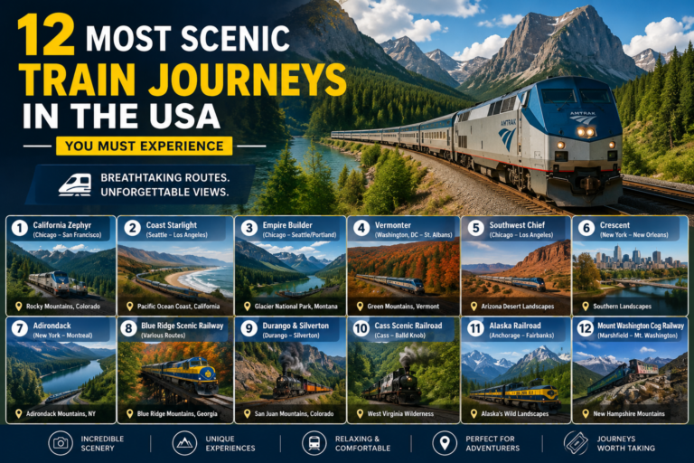 12 Most Scenic Train Journeys in the USA You Must Experience