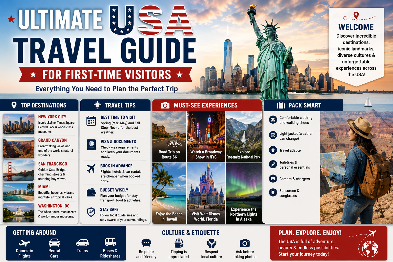 Ultimate USA Travel Guide for First-Time Visitors